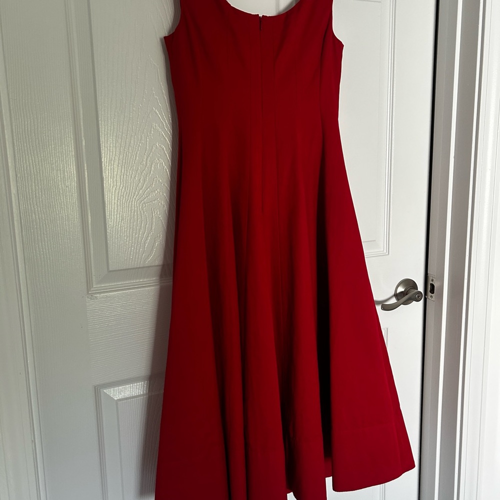 STAUD Loretta Midi Dress Tomato Red - Picture 5 of 6